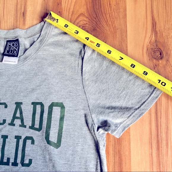 AVOCADO - HOLIC Tee Shirt MODERN LUX Short Sleeve Medium Gray Women’s Junior’s - Picture 10 of 16